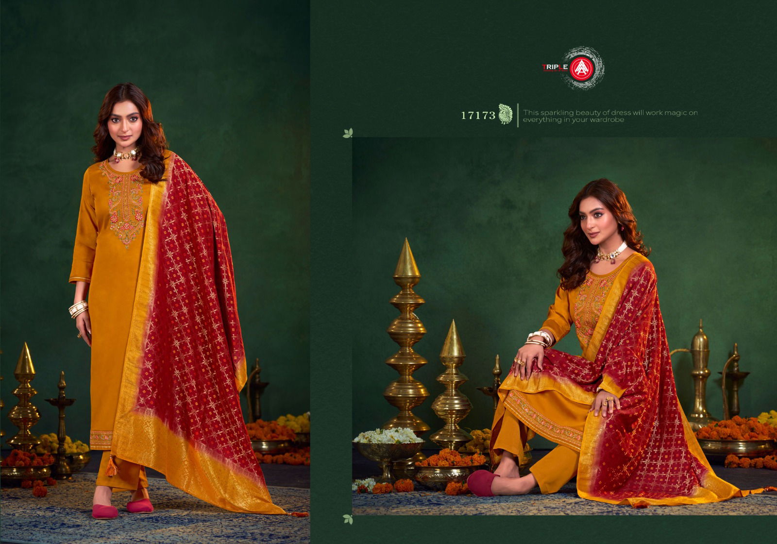 Heena By Triple Aaa Jam Cotton Designer Dress Material Wholesale Shop In Surat